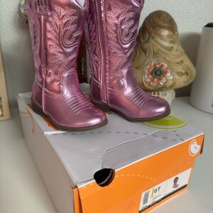 New Toddler Pink Cowgirl Boots